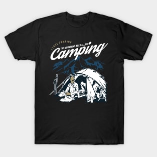 I Love Camping The Mountains Are Calling T-Shirt